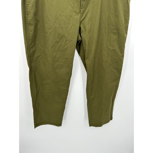 Old Navy High Rise OG Chino Pants Women XL Olive Green Stretch Waist - Picture 4 of 9